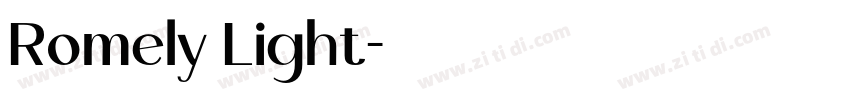 Romely Light字体转换